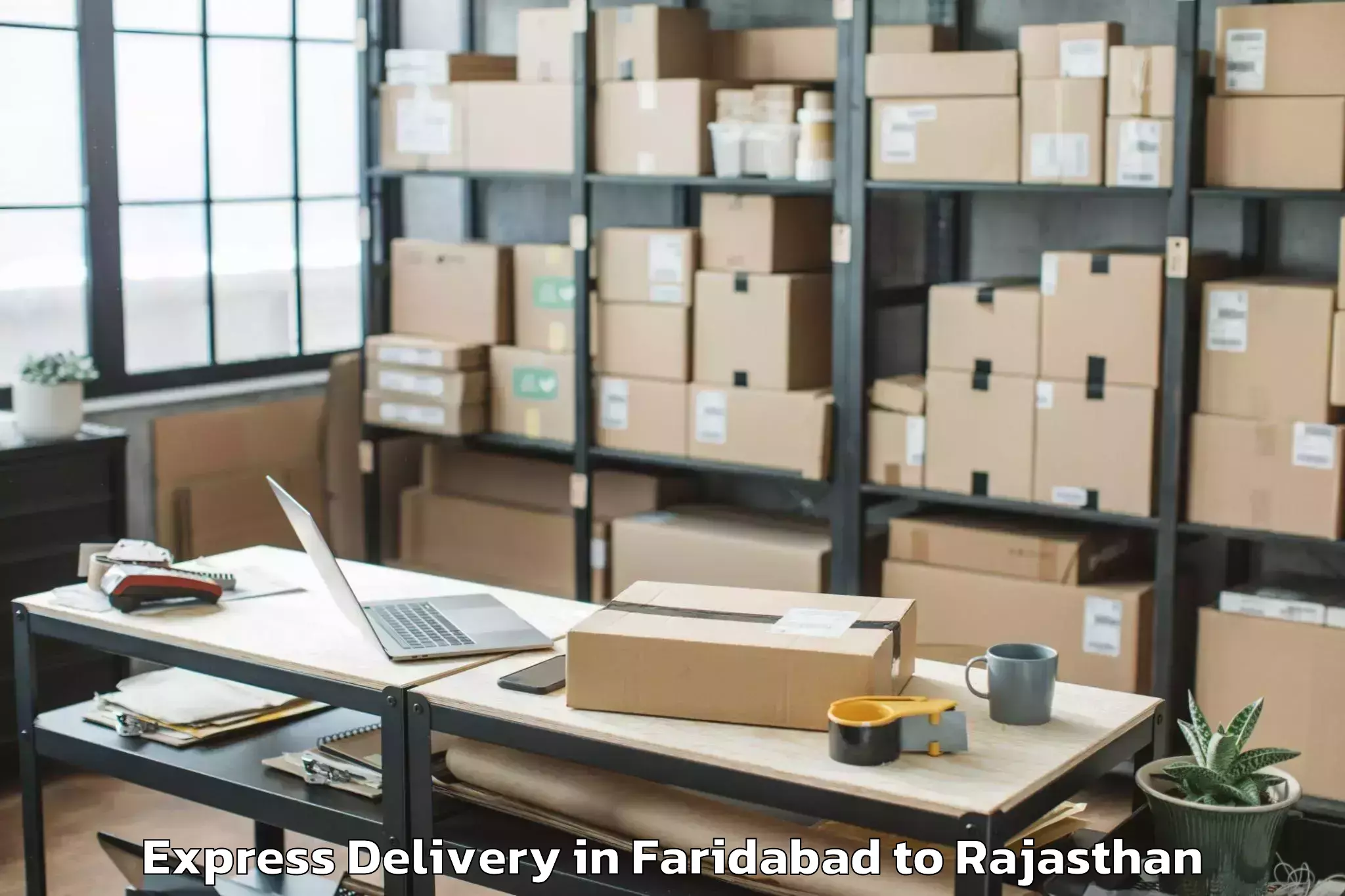 Book Faridabad to Kapasan Express Delivery